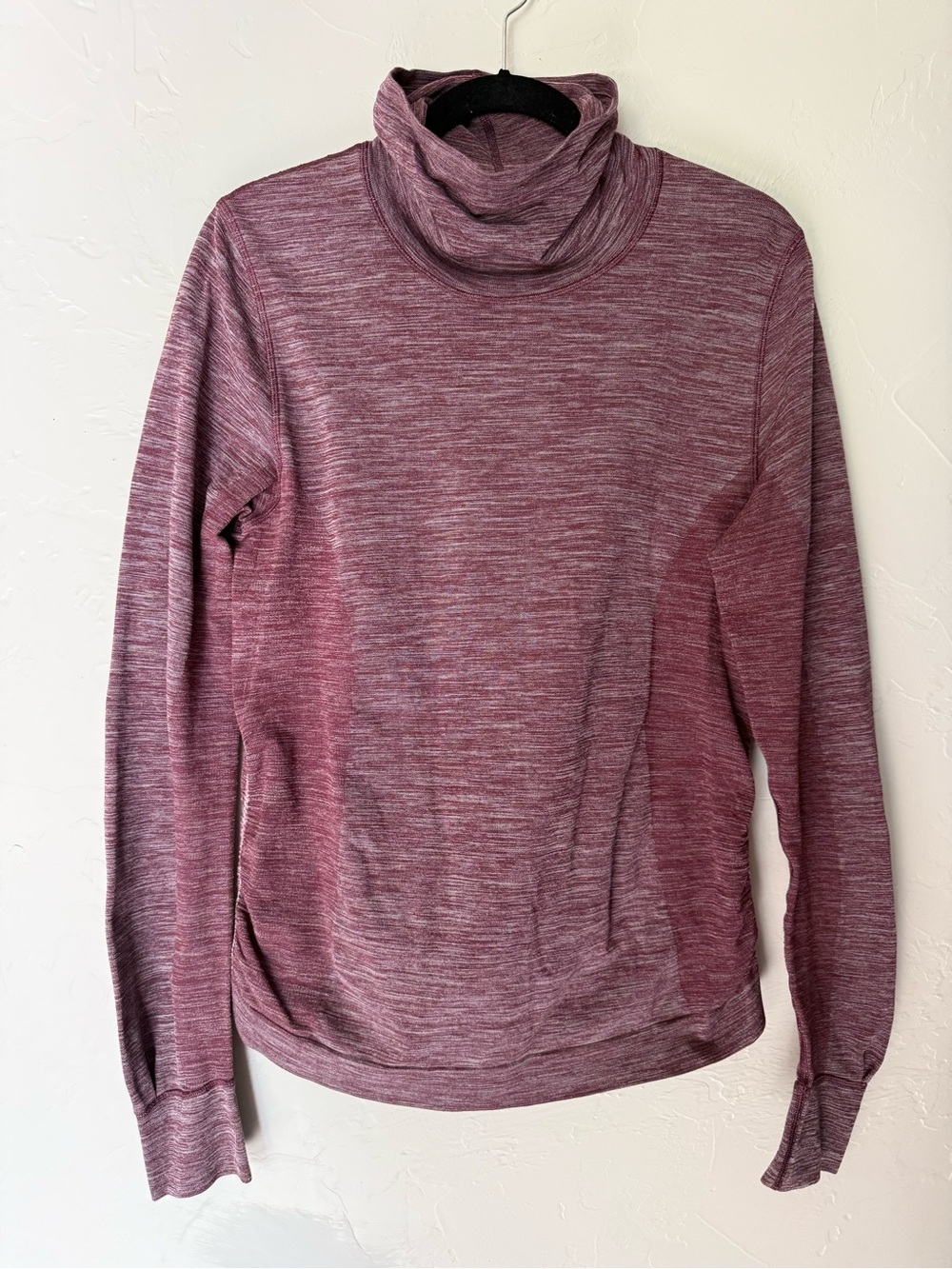 lululemon athletica Heathered maroon colored Turtleneck Top